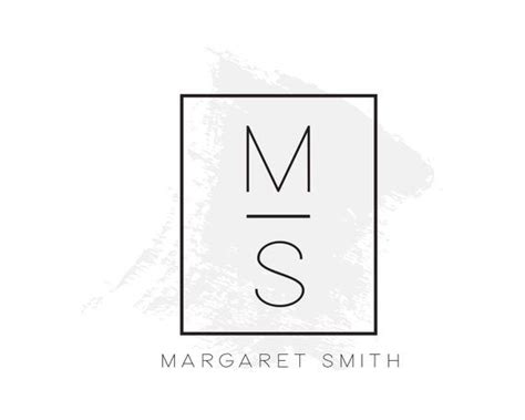 Premade Digital Logo Modern Minimalist Initials Logos Shop Branding