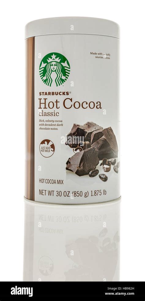 Winneconne WI December Tin Of Starbucks Classic Hot Cocoa Mix On An Isolated