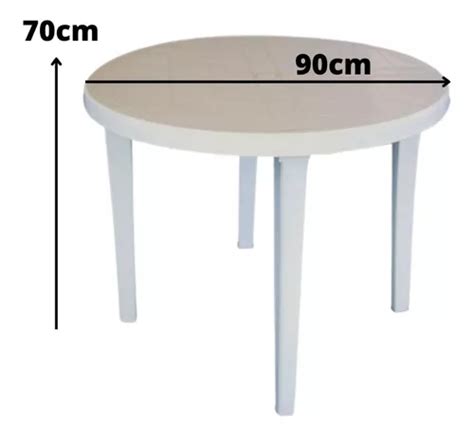 Mesa De Plastico Redonda Cm Blanca Mascardi En Venta En Lomas De