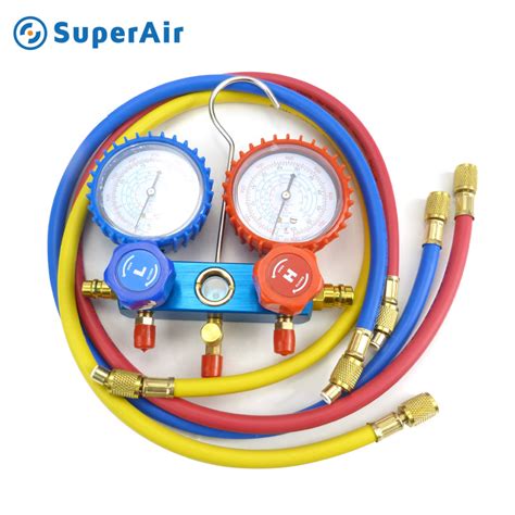 Air Conditioner Aluminium Manifold Gauge Set HVAC Duct Fittings Air