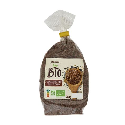 Auchan Bio Graines De Lin Brun G Pas Cher Auchan Fr