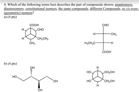 SOLVED Which Of The Following Terms Best Describes The Pair Of