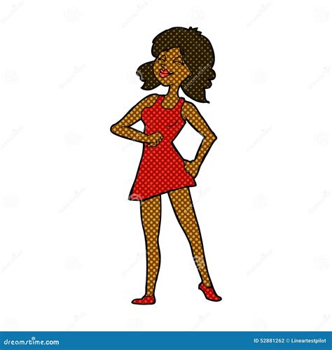 Comic Cartoon Proud Woman Stock Illustration Illustration Of Positive 52881262