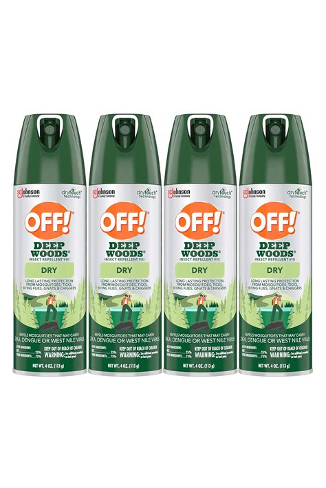 Buy Off Deep Woods Insect Repellent Aerosol Dry Non Greasy Formula Bug Spray With Long