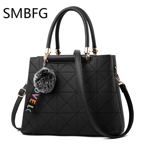 Women Leather Handbags For Ladies Embroidery Geometric Shoulder Messenger Tote Bag Bags Luxury