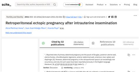 Retroperitoneal ectopic pregnancy after intrauterine insemination - [scite report]