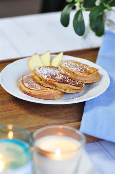 Rezept Apfel Pancakes Mit Zimt Und Puderzucker