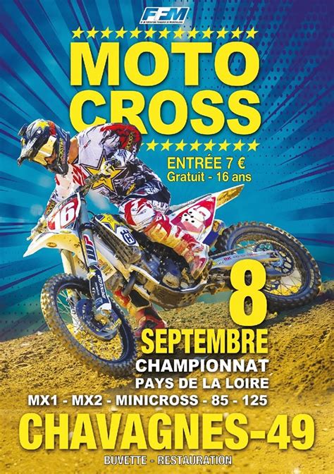 Info Motocross épreuve Chavagnes 49 8 septembre Ligue