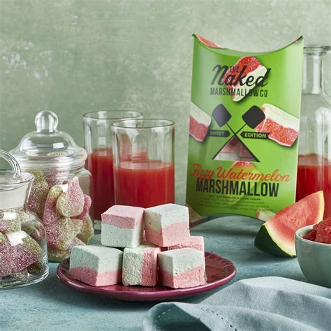 The Naked Marshmallow Fizzy Watermelon Gourmet Marshmallows