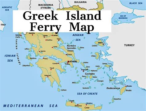 Map of Greek Ferry Routes | Greece islands, Greek island ferries, Greek ...