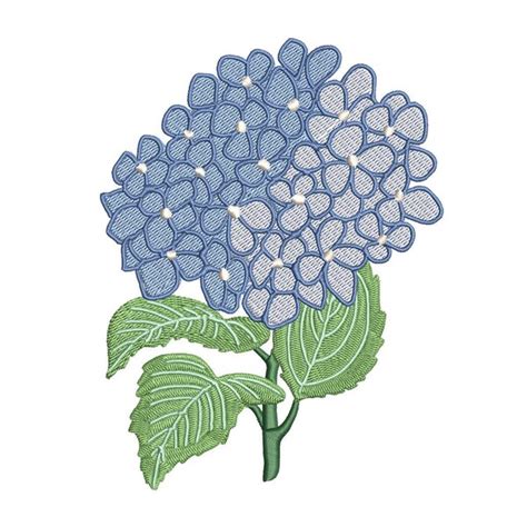 Hydrangeas Machine Embroidery Design Etsy