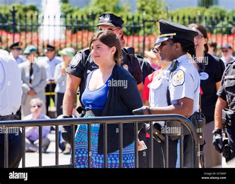 Woman Arrested Cuffed