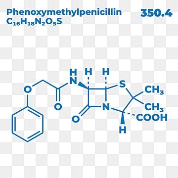 Penicillin V Structure PNG Transparent Images Free Download | Vector ...