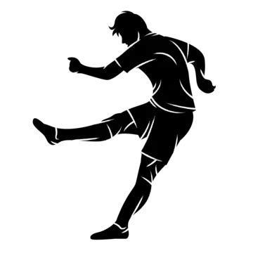 Chutar Silhueta De Jogador De Futebol PNG Futebol Silhueta Jogar