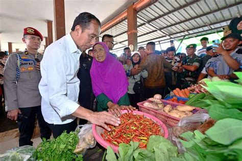 Presiden Sebut Harga Bahan Pokok Di Pasar Sebukit Rama Mempawah Stabil