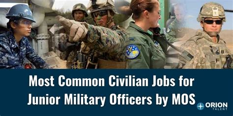 Most Common Civilian Jobs for Junior Military Officers by MOS