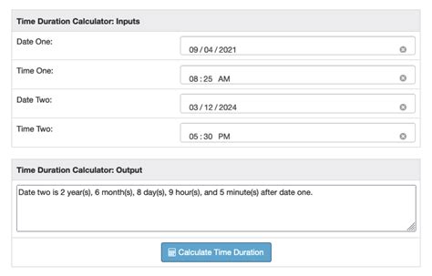 El actual barbilla invadir time duration calculator Permanecer de pié