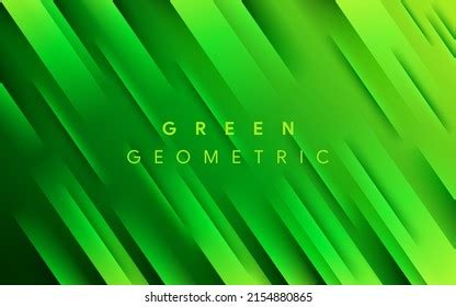 Abstract Green Geometric Design Various Overlapping Stock Vector ...