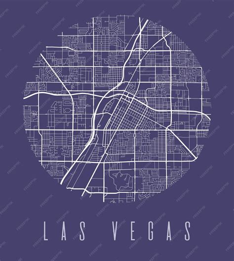 Poster Do Mapa De Las Vegas Design Decorativo Mapa De Ruas Da Cidade De