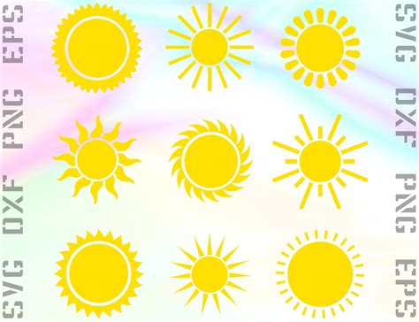 Sun Cutting File Sun Eps Sun Cameo Sun DXF Sun Cut File Sun Png Sun