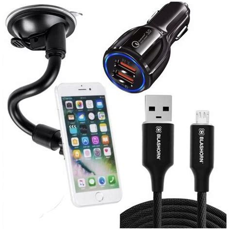 Uchwyt Na Telefon Do Samochodu Kabel Micro Usb Adowarka Samochodowa