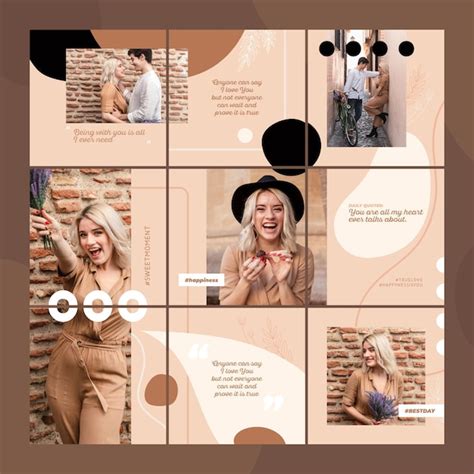 Free Vector Instagram Puzzle Feed Templates