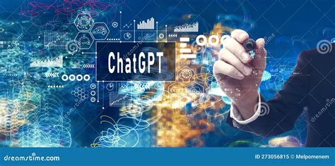 Chatbot Chatgpt Aartificial Iintelligence Theme With Businessman In A