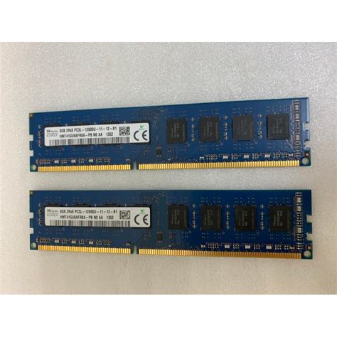 SK HYNIX 2rX8 PC3L 12800U 8GB 2枚組 1セット 16GB DDR3L デスクトップ用 メモリ ECC無し