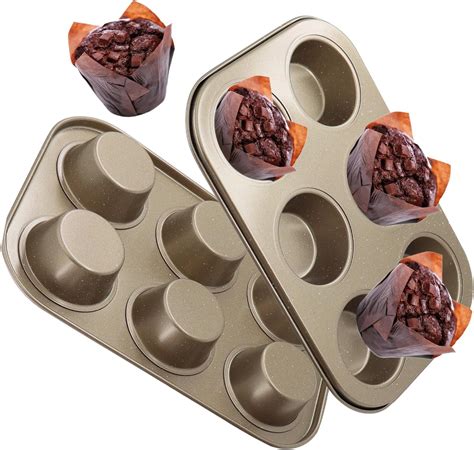 Amazon Draongye Packs Round Muffin Baking Pan Premium Steel