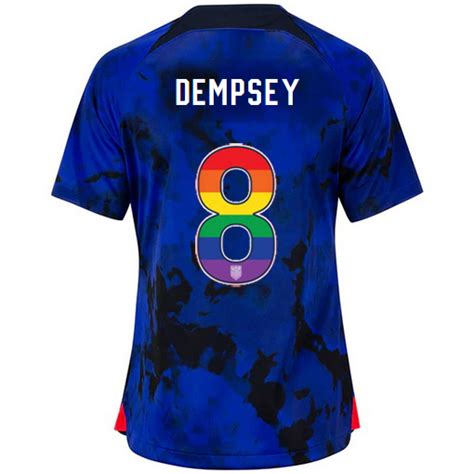 202223 Clint Dempsey Rainbow Number Jersey Usa Away Womens Shirt