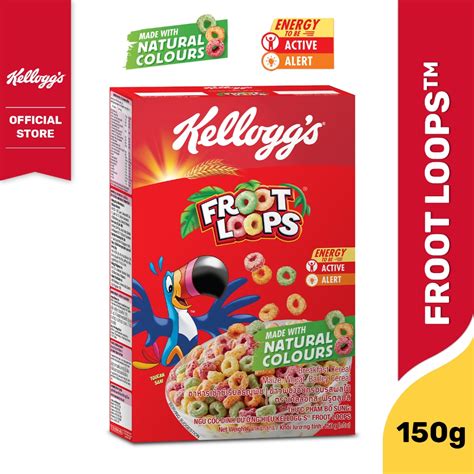 Kelloggs Froot Loops เคลล็อกส์ ฟรูตลูปส์ อาหารเช้า ซีเรียลธัญพืช 150 G Shopee Thailand