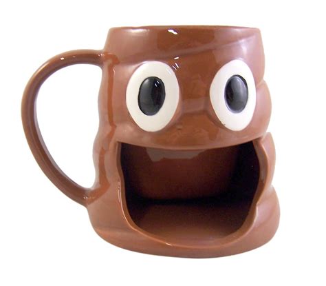 Poop Emoji Coffee Mug With Cookie Holder