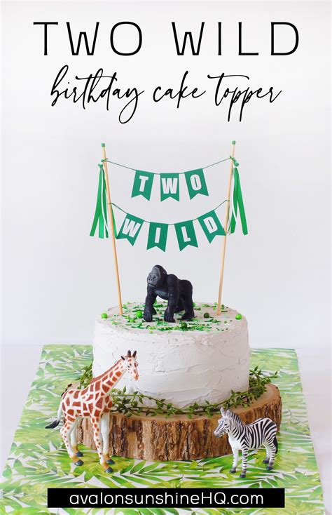 Two Wild Cake Topper Wild Birthday Party Toddler Birthday Cakes