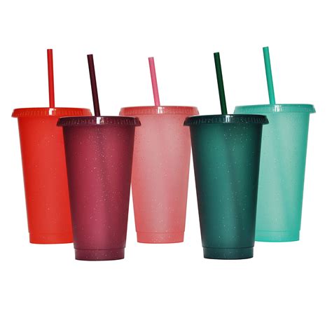 Buy Tumbler With Straw And Lid Water Bottle Iced Coffee Travel Mug Cup