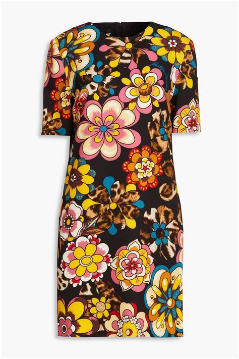 BOUTIQUE MOSCHINO Floral Print Crepe Mini Dress THE OUTNET