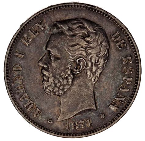 España Amadeo I 1871 1873 5 Pesetas 1871 18 71 SDM Catawiki