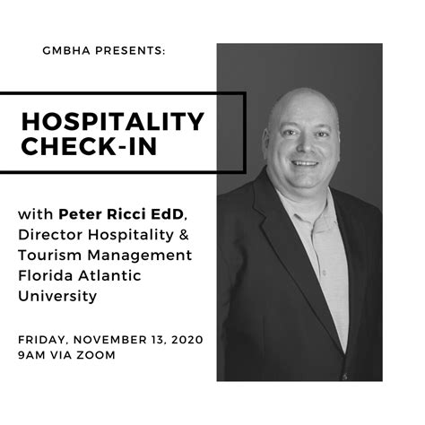 GMBHA Hospitality Check In With Peter Ricci Florida Atlantic