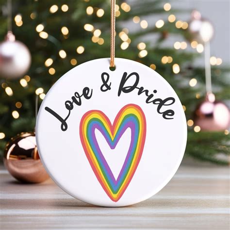 Gay Pride Christmas Ornament Gay Ts Lgbtq Lesbian Transgender