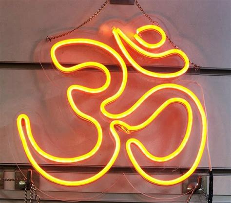 Orange Acrylic Om Neon Sign For Home Office At Piece In New