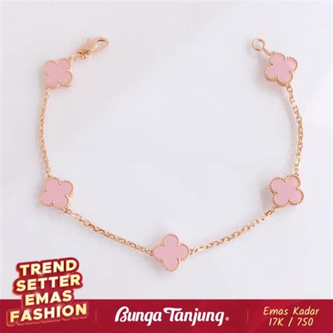 Jual Gelang Clover Rainbow C Emas K Bunga Tanjung Gold Shopee