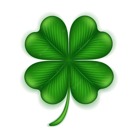 Premium Vector Four Leaf Clover 3d Isolated On White Background