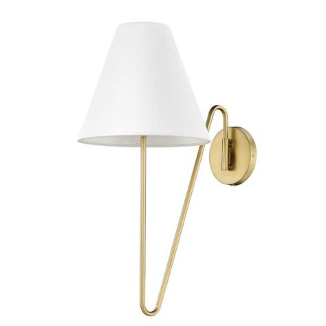 Golden Lighting Kennedy 1 Light Brushed Champagne Bronze Hardwired Plug