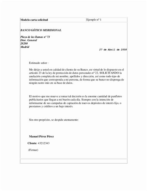 50 Formato De Carta De Solicitud