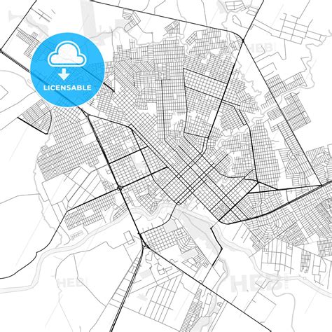 Vector PDF Map Of Rondonopolis Brazil HEBSTREITS Sketches In 2022