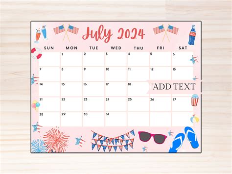 July 2024 Editable Calendar - Good calendar idea