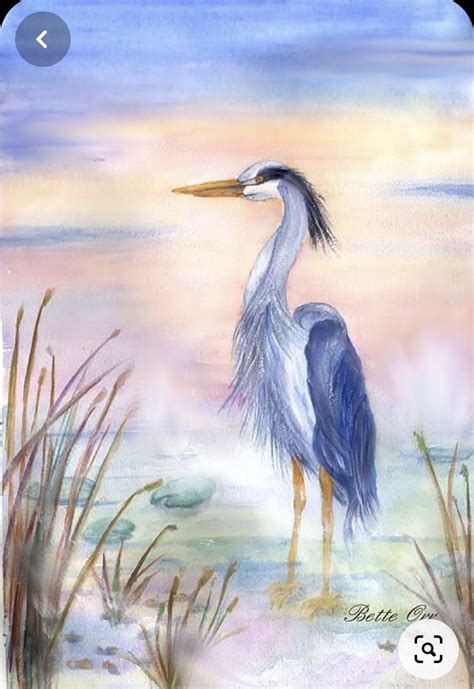 Great Blue Heron Oil Painting Original Artofit