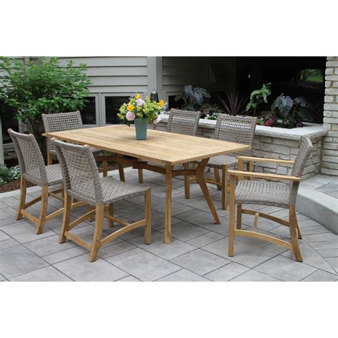 Bay Isle Home Pelican Nautical Teak Piece Dining Set Wayfair