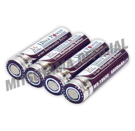 Baterai Charger Cas Ulang MITSUYAMA MS 18650 2 6800mAh 3 7V Coklat