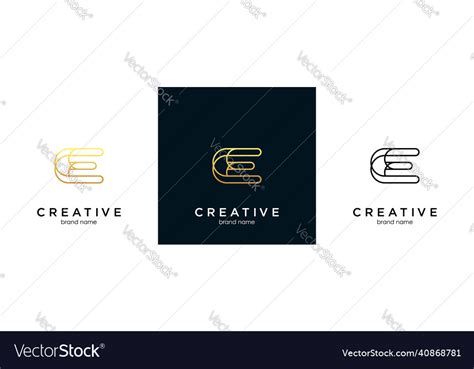 Letter E Logo Icon Design Template Elements Vector Image