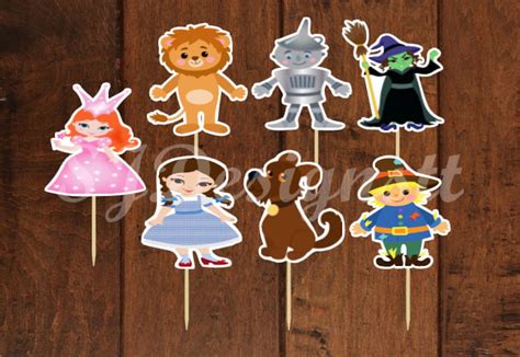 Wizard Of Oz Cupcake Toppers Etsy